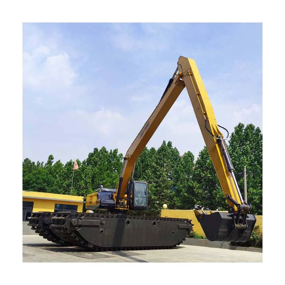 Shanzhong Heavy Duty Amphibious Excavator for River Dredging, Pond Cleaning and Soft Mud Digging