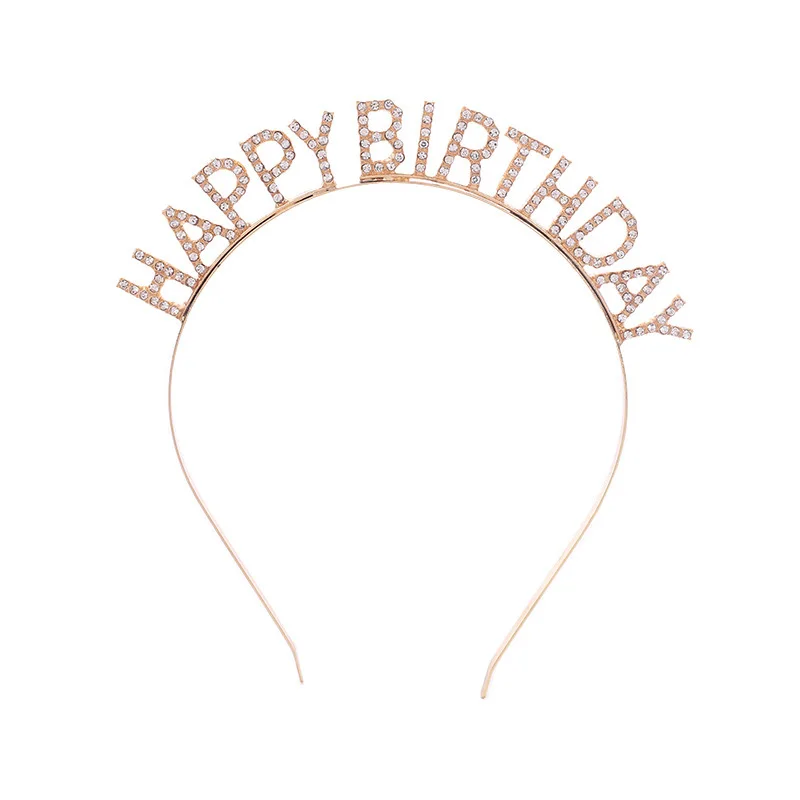 Birthday Party Headdress Headband Women Happy Birthday Letter Creative Hair Bands