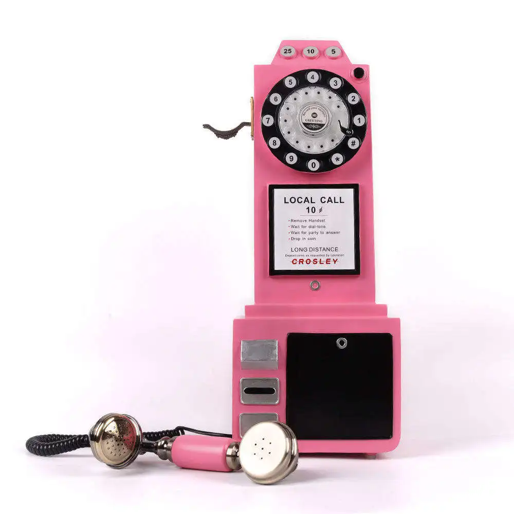 Hot Sell Rotary Vintage Dial Telephone Recorded Telephone Sets Retro Guestbook Audio