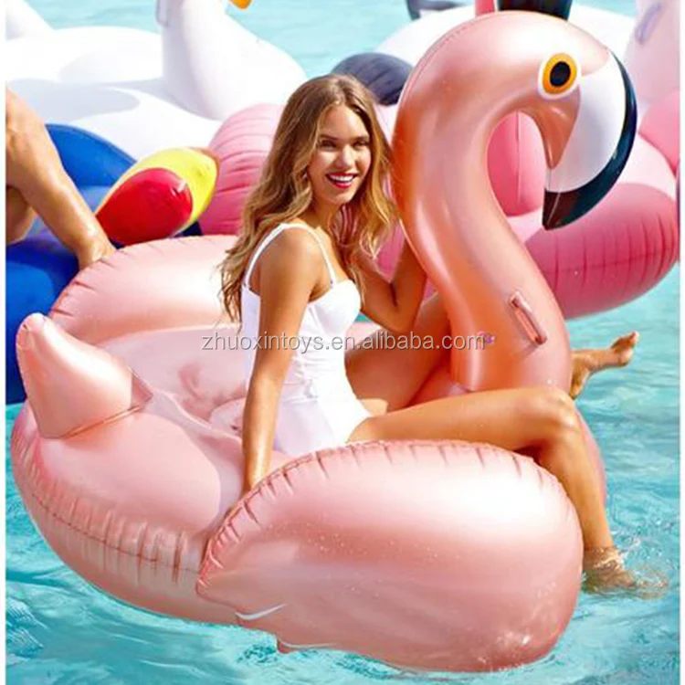 
150CM Inflatable Rose Gold Flamingo Float for 1 adult 