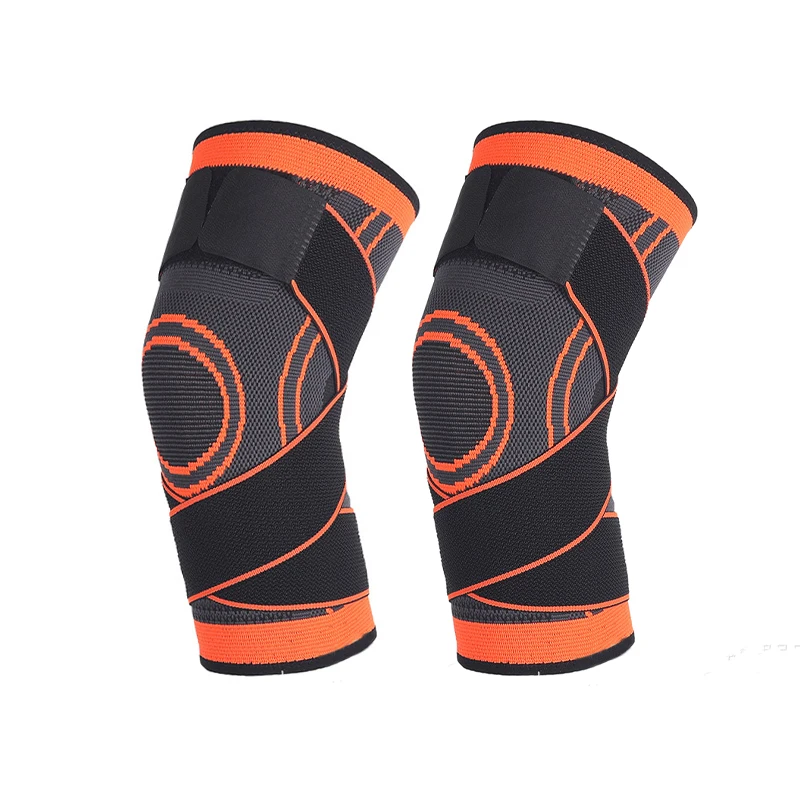 Wholesale Neoprene Nylon Knee pads Knee Support Sleeve Elastic Compression adjustable Strap Knee Brace