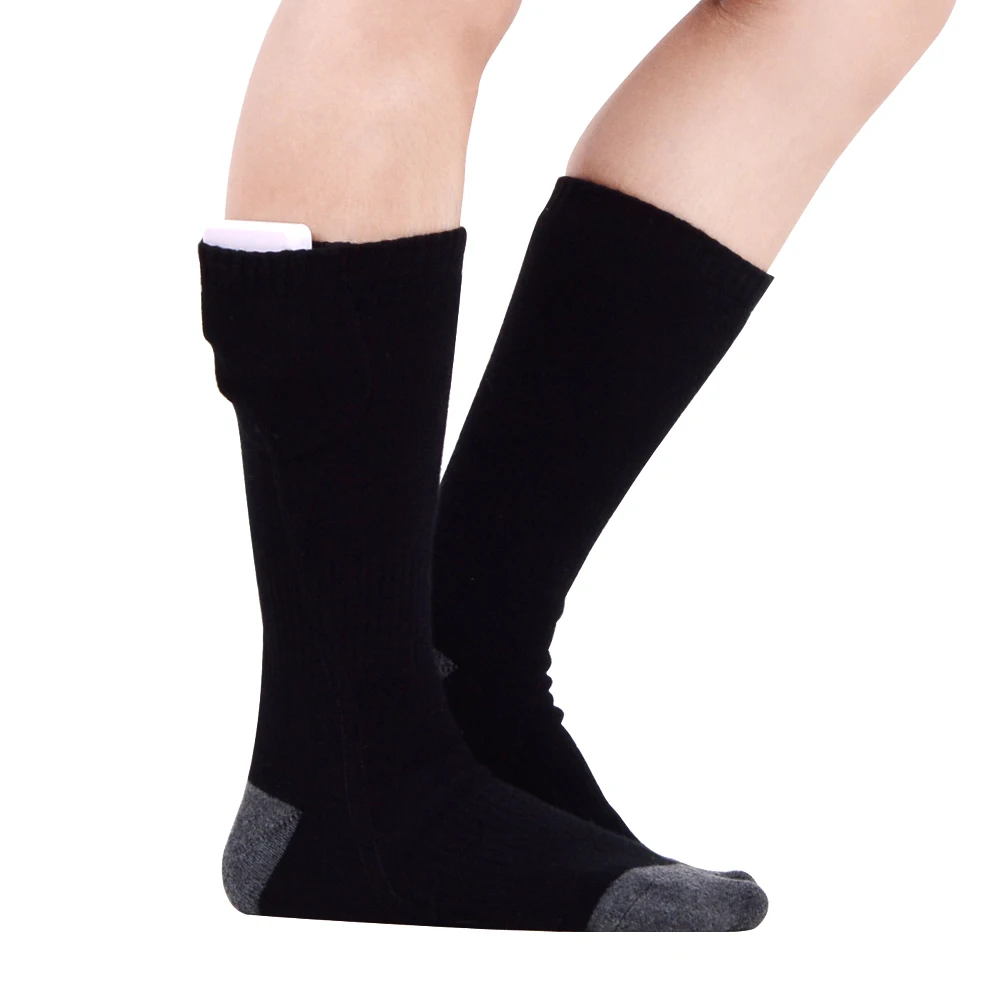 Soft Breathable Insulated Material  Rechargeable Battery Operated Electric Heated Warm Socks Mens Womens