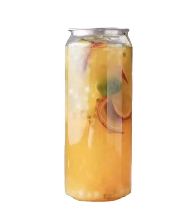 Plastic Beverage Bottle Disposable Transparent Can Be Customized Shape logo
