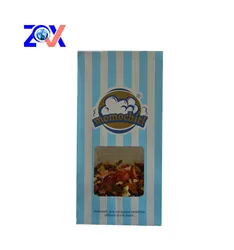 Wholesale Food Grade Heat Sealable Snack Packaging Custom Logo Printed Paper Popcorn Bags with tin tie