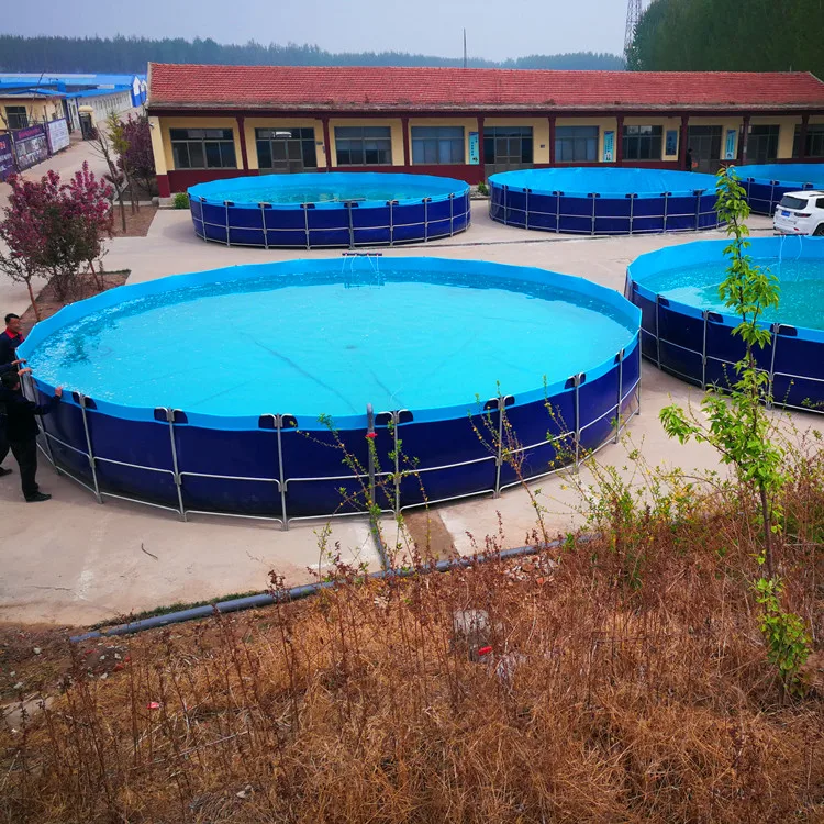 Геомембрана для пруда, круглые резервуары для аквакультуры, ПВХ холщовый резервуар, геомембрана, круглые резервуары