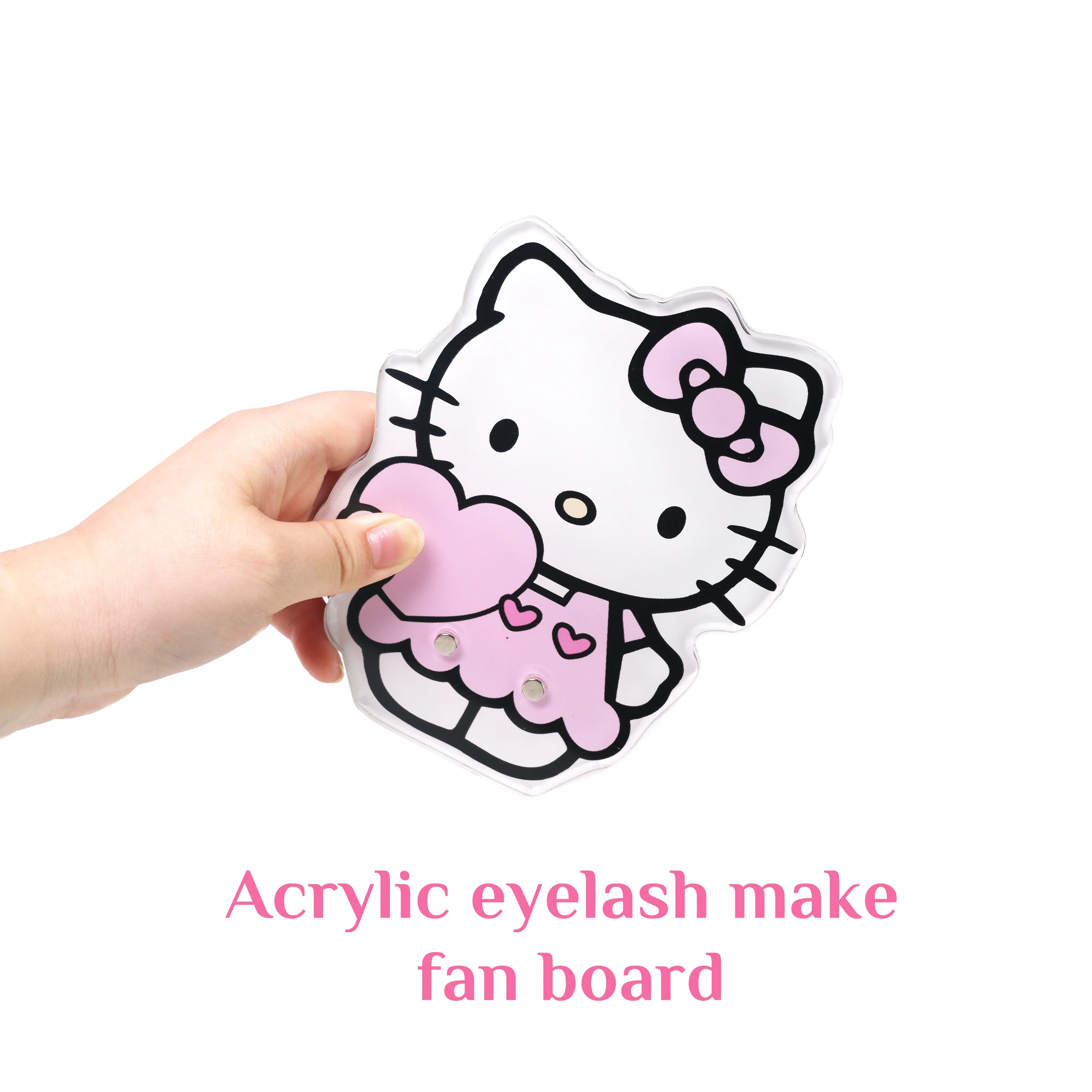 Оптовая продажа акриловая плитка для наращивания ресниц Hello Kitty поддон магнитный дизайн держатель накладных