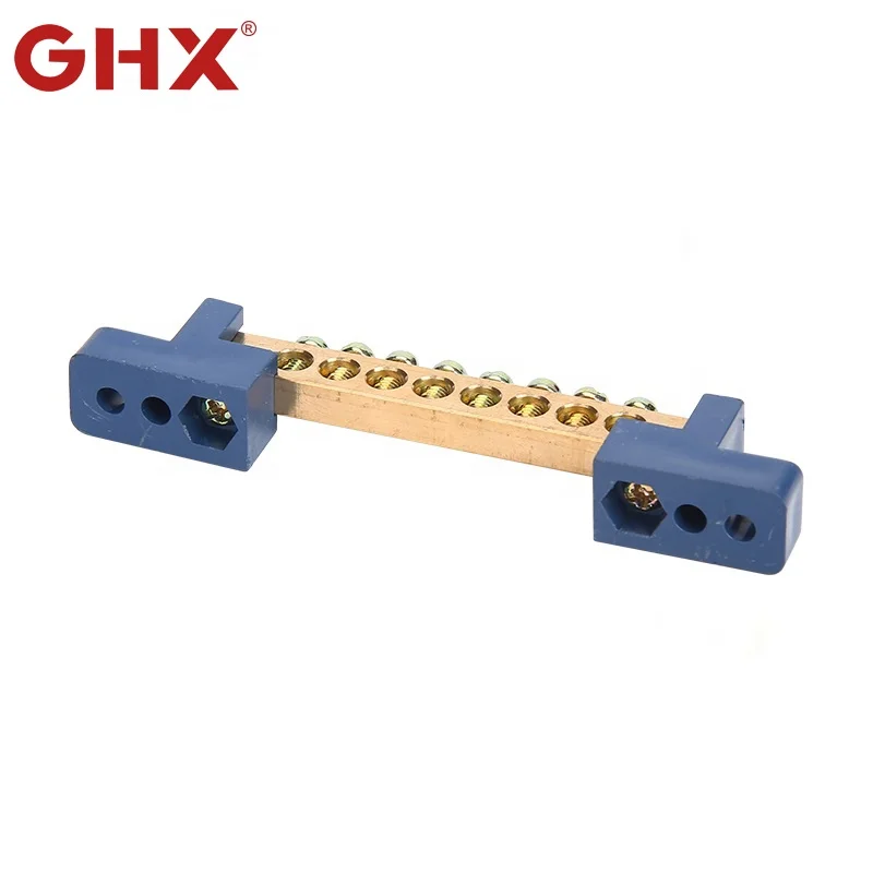 YL-004 Natural Screw Terminal  8P 6*9  With Blue Plastic Holder