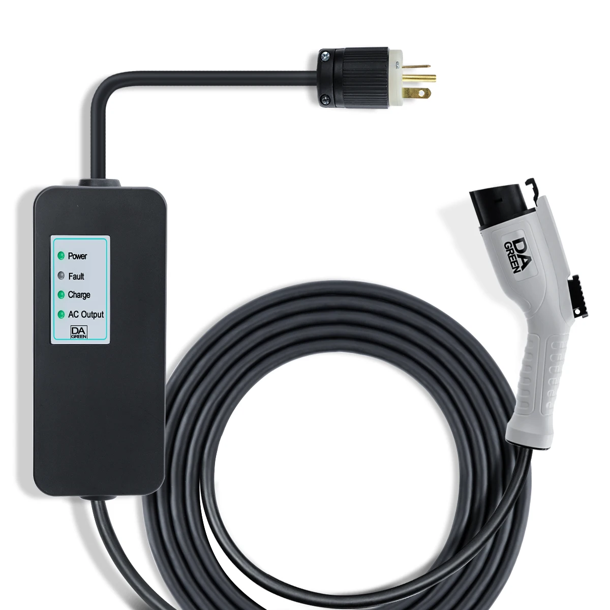 Dagreen EV Charger 16A 3.84KW NEMA 6-20 Plug 7.5M Level 2 Portable EVSE 100V-240V Electric Vehicle Charging Box SAE J1772