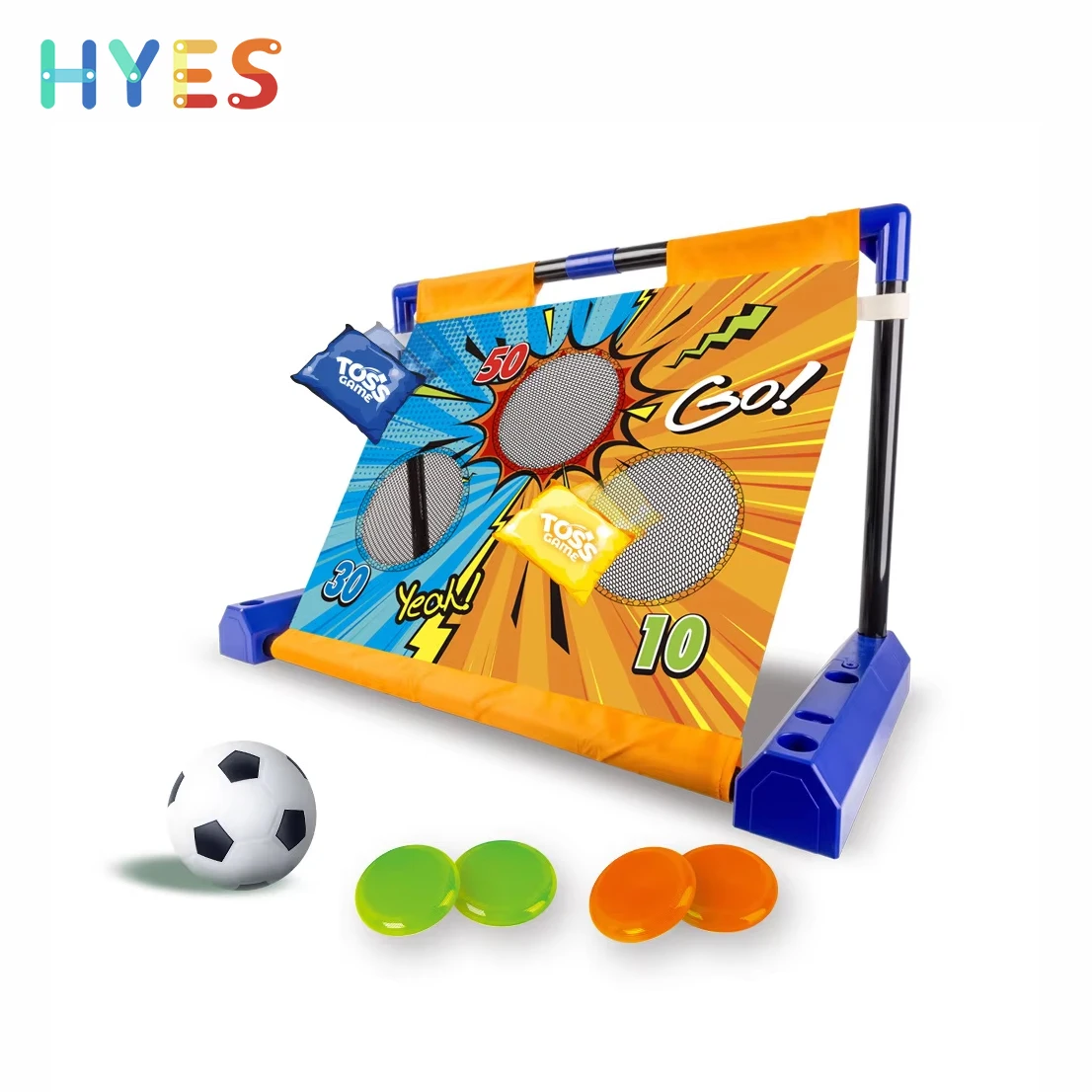 Huiye 3-In-1 Movable Target Toss Game Football Kids Indoor Outdoor Exercise Sport Toys For Boys Birthday Christmas Party Gifts