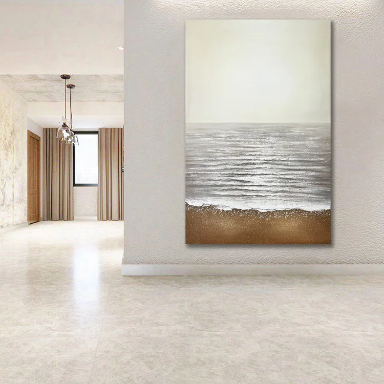 90X140CM Hand-Painted Oil Painting 3D Texture Modern Minimalist Landscape Picture  Wall Art, Home Office Wall Decoration