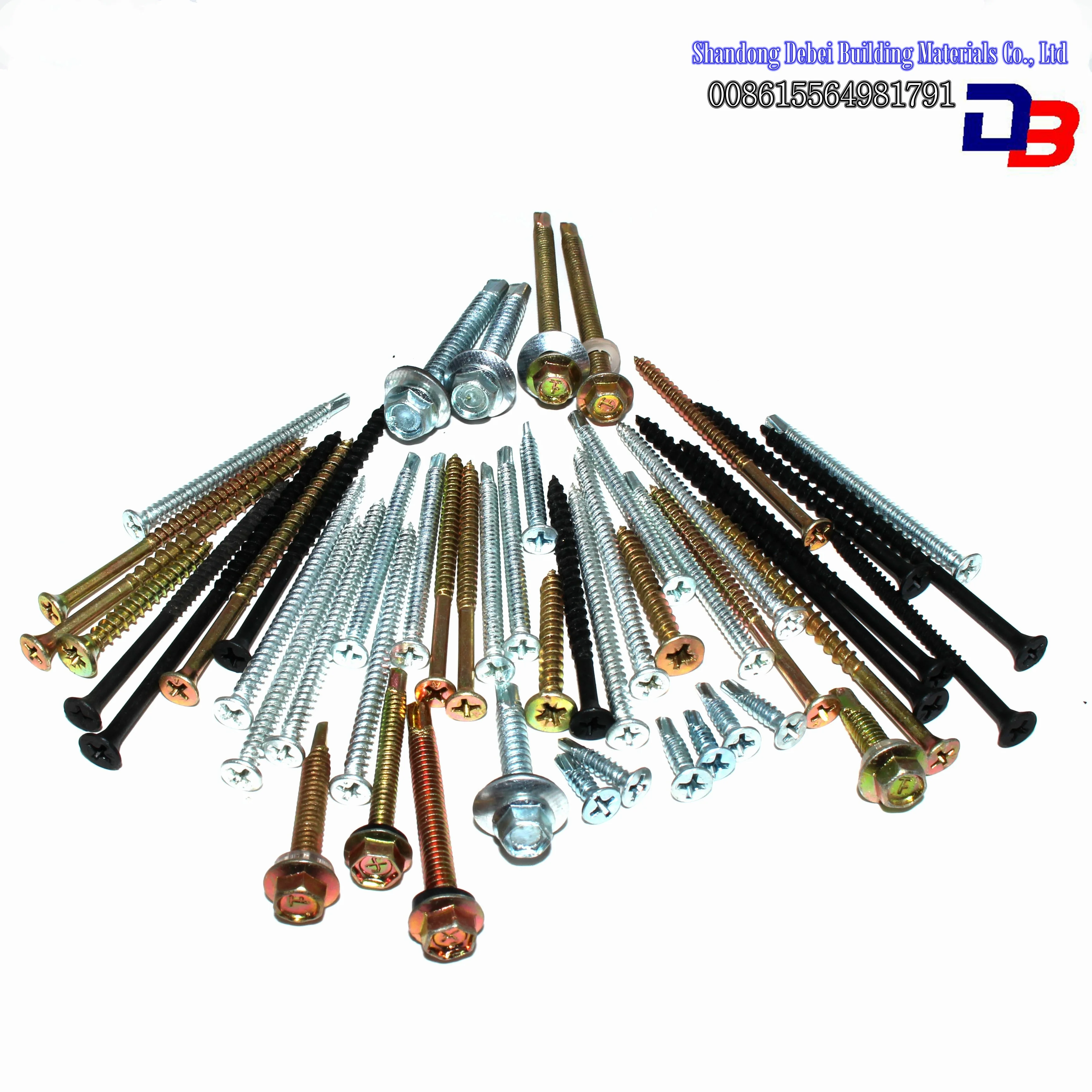 galvanized hex head self drilling screws for metal roofing with EPDM washer