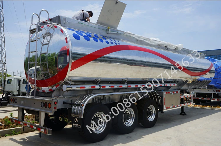 new and used 2/3 axles mirror aluminium ally tank semi trailer liquid fuel tanker truck trailer for transport