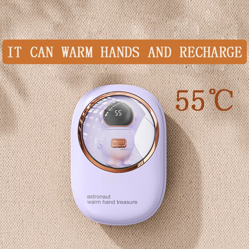 2 in 1 Cute Winter Heating Pocket Hands Warmers Rechargeable USB Power Bank Space Capsule astronaut Hand Warmer Heater