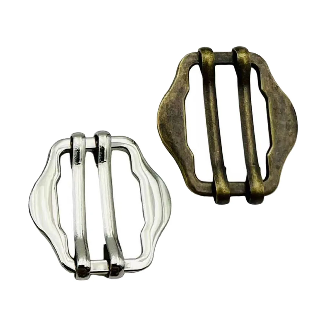 Garment Hardwear Accessories Custom Size Metal Double Clip Belt Strap Buckles For Clothing Pants