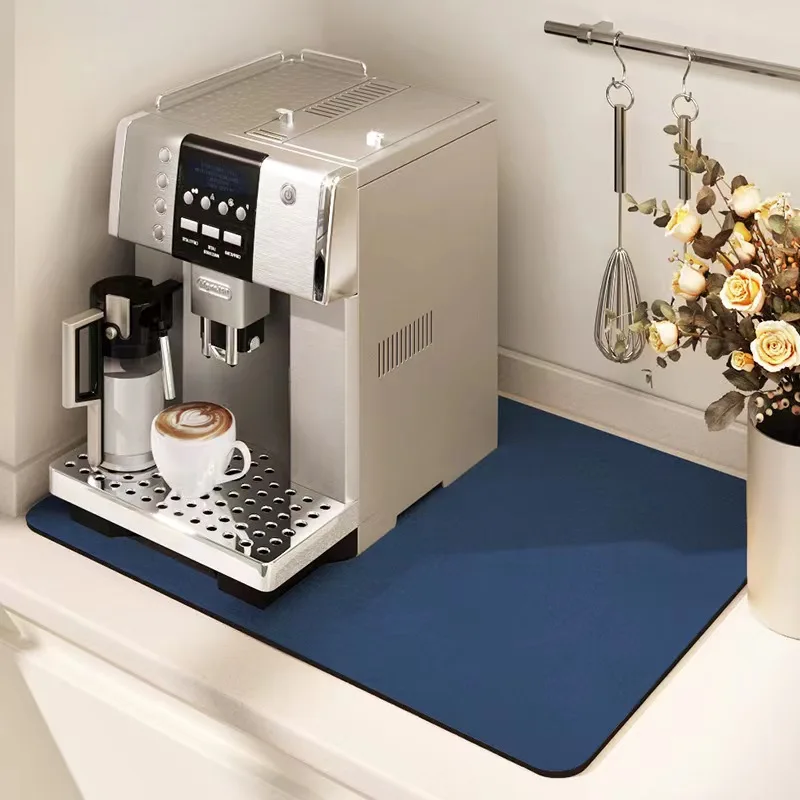 Hot Selling Water Absorbent Coffee Bar Mat Diatomite Drain Mat Dish Drying Mat For Kitchen
