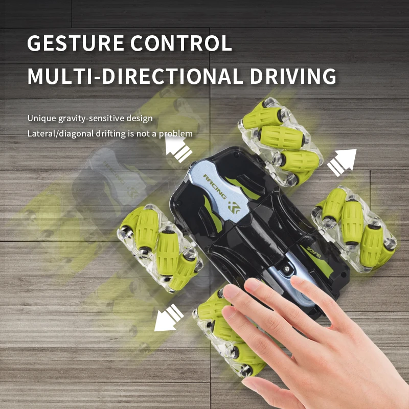 RC Stunt Drifting Car 360 degree Rotation Gesture Sensing Double Side Driving 2.4Ghz Watch Control Car with lights for kids