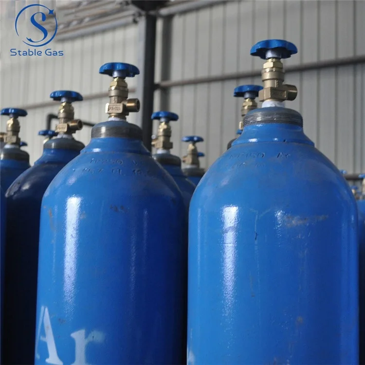 High Pressure 40L Argon Gas Cylinder Price High Purity Industrial 99.999% Argon Gas Prices