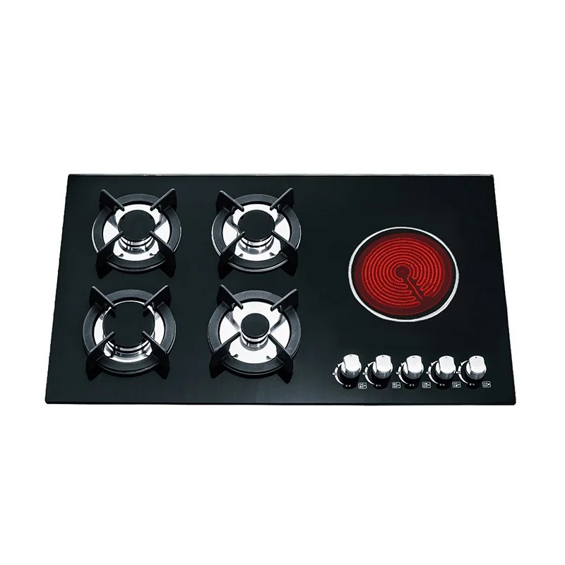 
5 burner Electric And Gas Cooktop Multiple Cooker Electric Hot Plate Gas Hob 