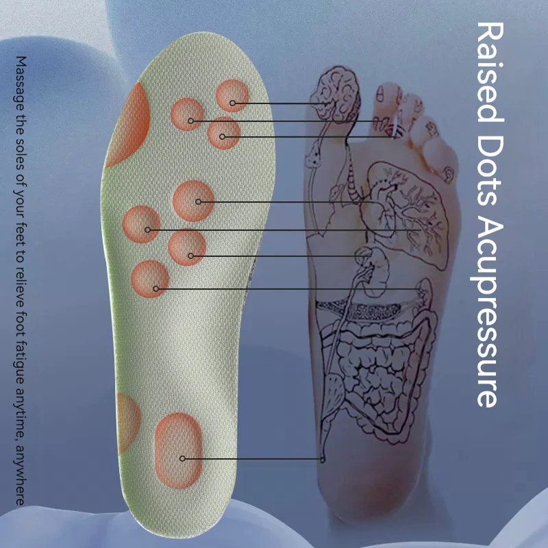 New 4D Massage Insoles Super Soft Sports Shoes Insole for Feet Running Baskets Shoe Sole Arch Support Orthopedic Inserts Unisex