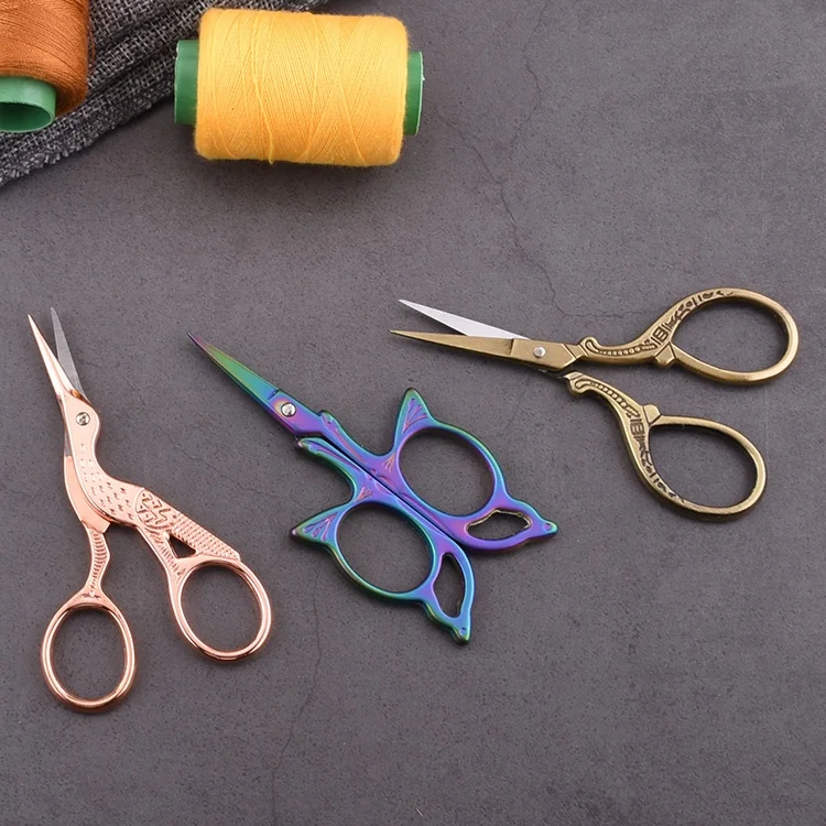 wholesale antique gold embroidery scissors