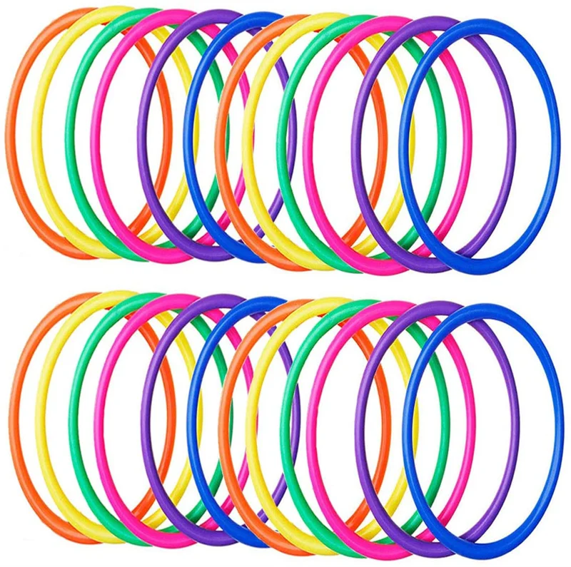 Colored Plastic Toss Rings 12 Inch Plastic Ring Agility Rings for Home