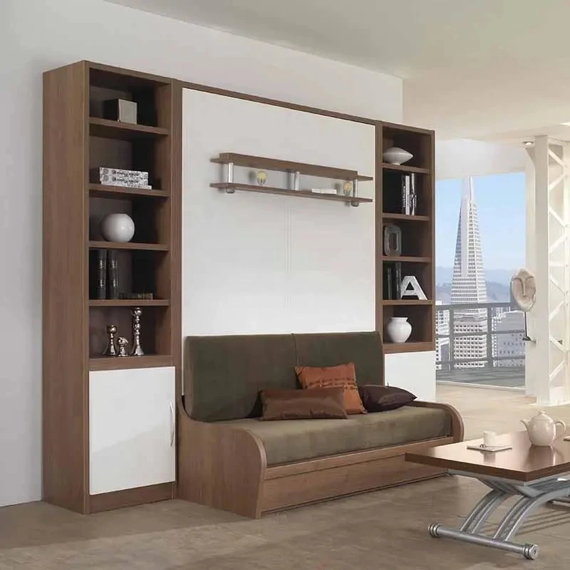 
Modern Massage Folding Capsule Home Hotel Bedroom Furniture Wooden Bunk Wall Sofa Double Bed 