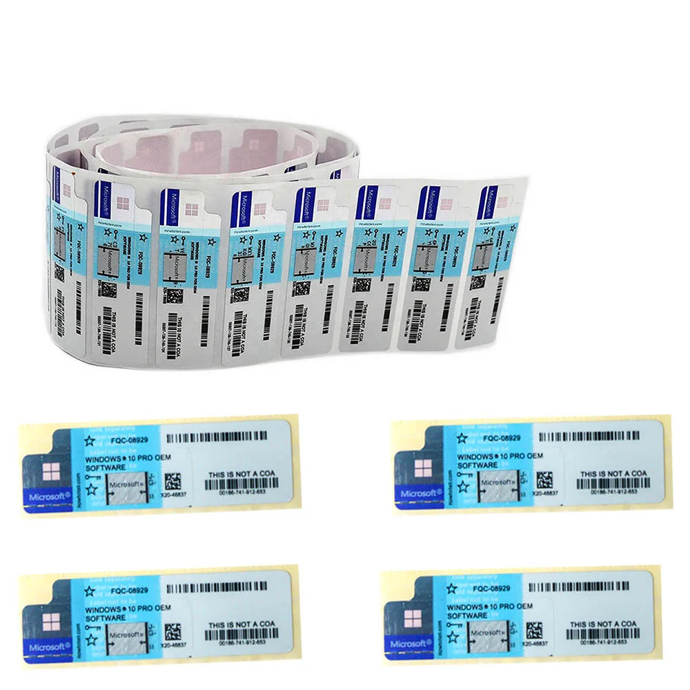 Wholesale windows 10 Professional Key Win Pro 10 64/32Bit COA sticker Genuine window 10 pro