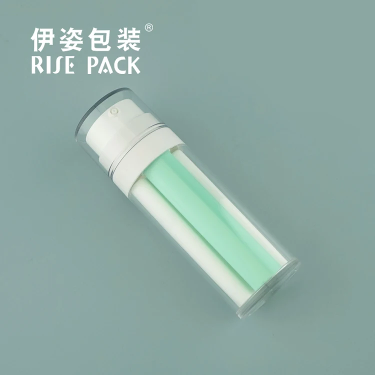 Dual-Chamber Bottle 10ml+30ml PETG Tubes for Facial Serum Lotion Duo-Effect Eye Extract Cream Double Tube Container