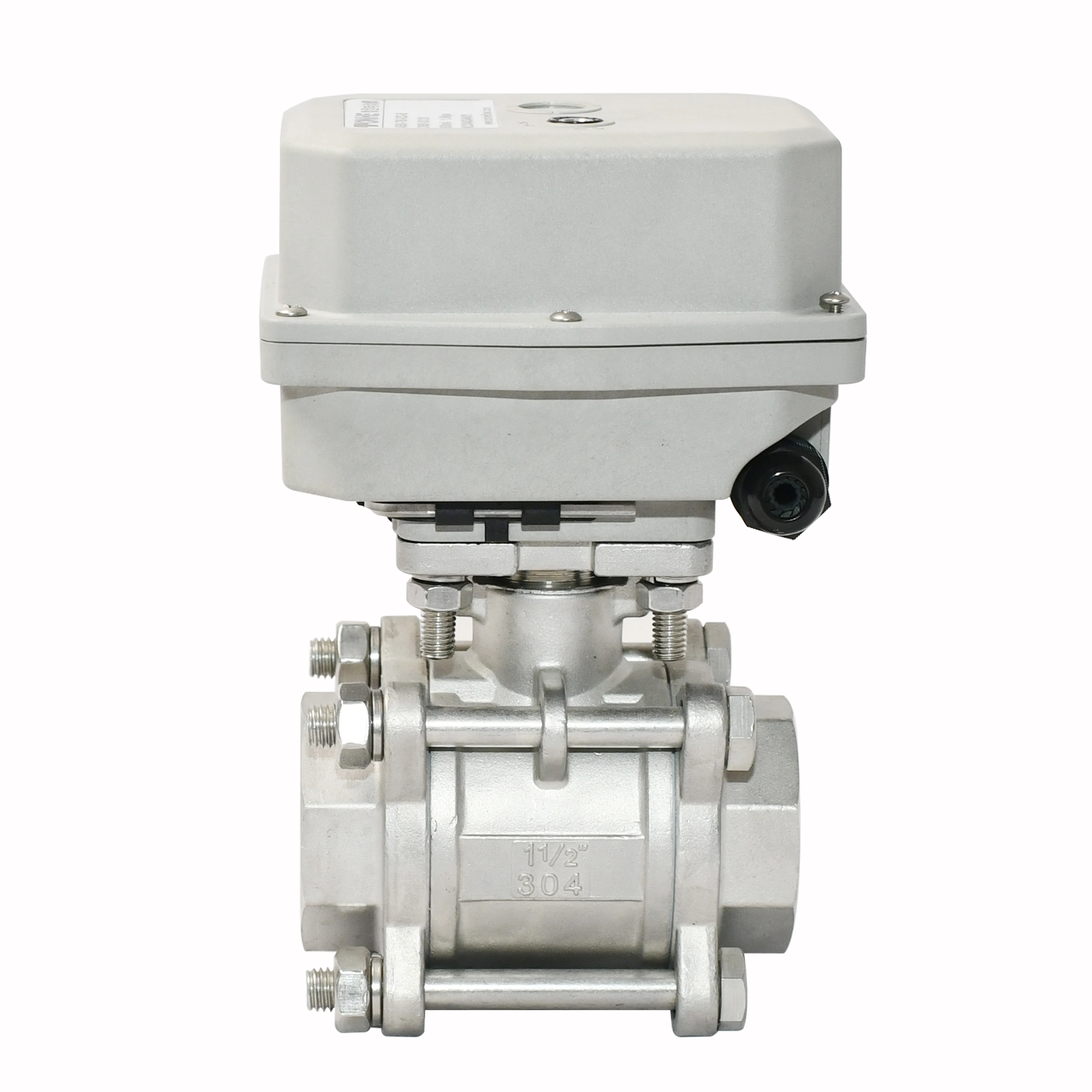 12VDC DN50 DN65 DN80 Stainless Steel valve electric actuated ball valve