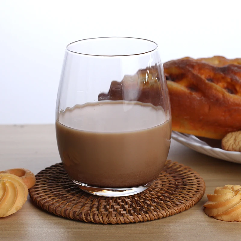 Factory wholesale customization 380ml stemless ine glass cup Electroplate wine glass Stemless glass Wine Cup