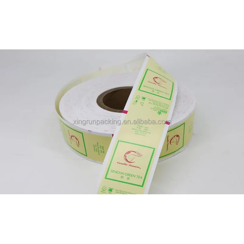 Custom Label Tag Pla Tea Filter Roll Food Grade Triangle Pla Mesh Non-woven Tea Bag Label Rolling Paper Corn Fiber