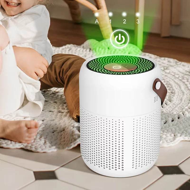 Rechargeable Portable Household Room Desktop Air Purifier Hepa Filter for Home