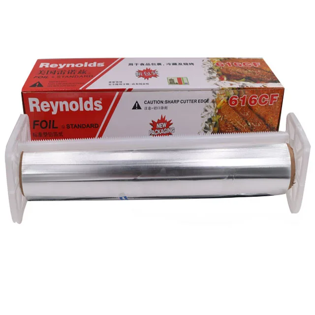 100 Meters 200 m 30 45 cm 11mic 18 Micron Aluminium Foil Roll with Cutter Blade