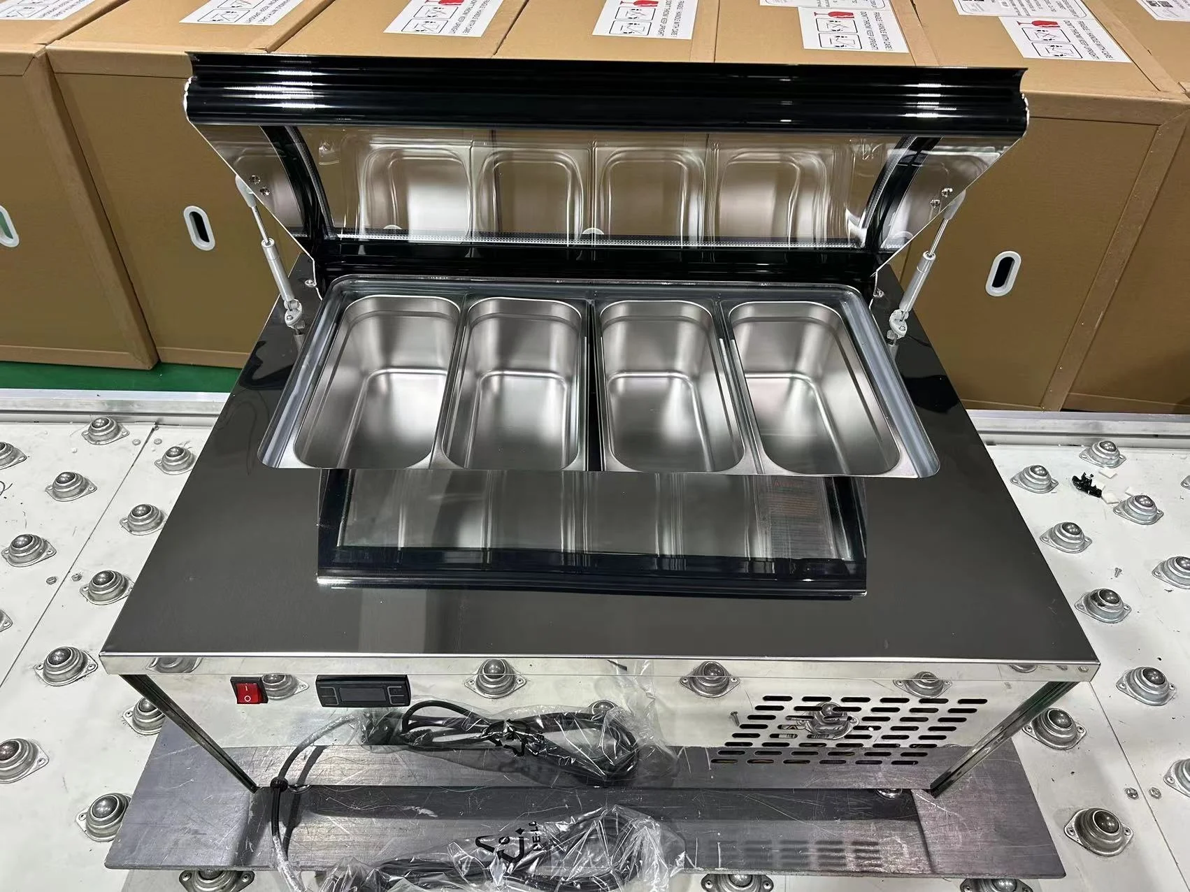 Factory price 75L Commercial Ice Cream Fridge Display Freezer Showcase With Pan