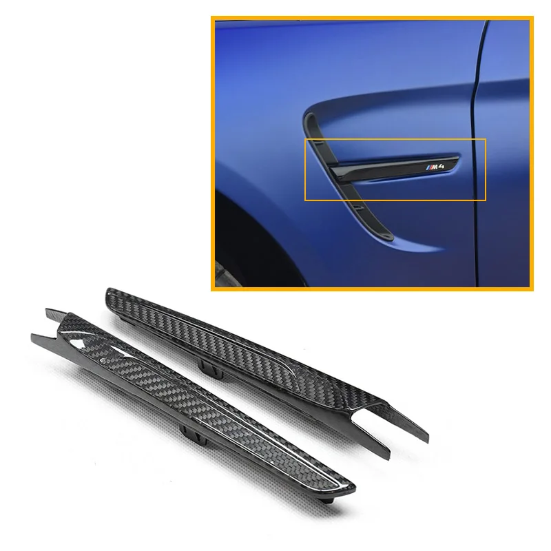 M4 Carbon Side Fender Vent Trim For BMW F80 M3 F82 M4 2014 UP Carbon Fiber Fender Trim Replacement