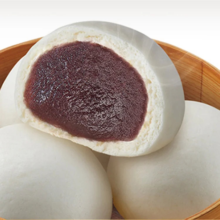 Wholesale PreCooking Breakfast Chinese Instant Dish Dessert Dou Sha Bao Frozen Steamed Red Bean Paste Buns For Restaurant Bakery