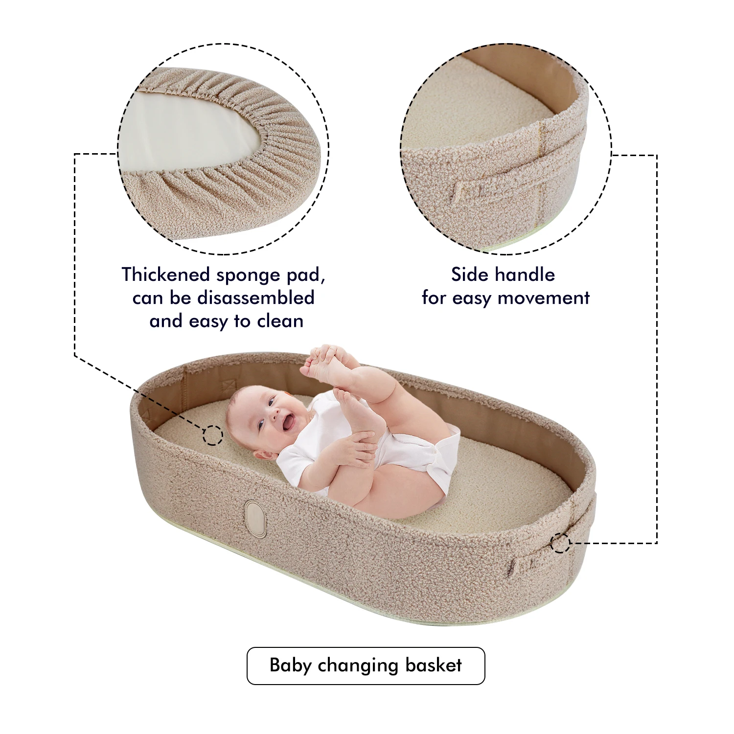 Teddy baby changing basket set portable tote bag newborn essential items