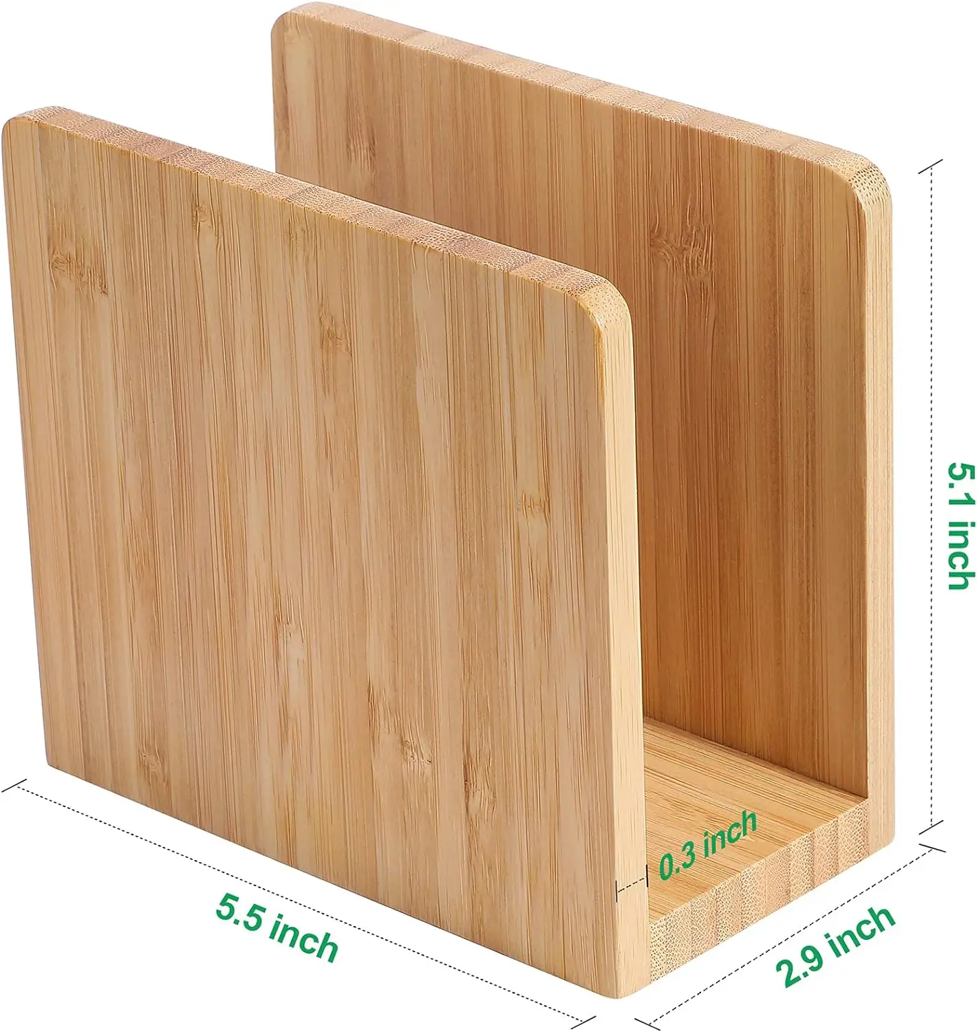 wholesale Tabletop Freestanding high quality bamboo wood napkin holder restaurant Tissue Dispenser for table