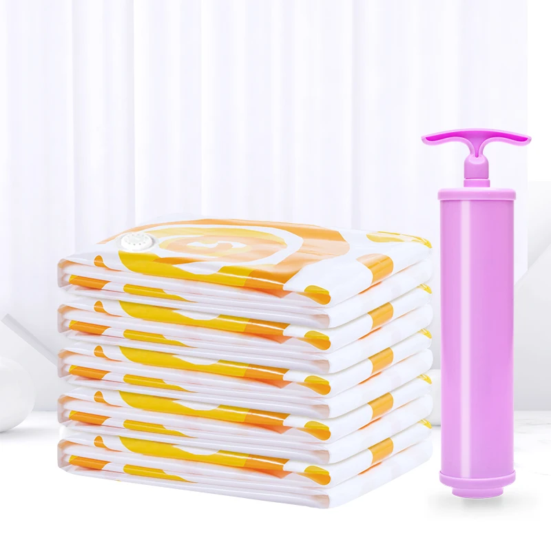 Taili Travel Vacuum Compressed Sealed Bags shirt bag travel PE Packing Plastic Vacuum Bags With Pump For Clothes and Blanket