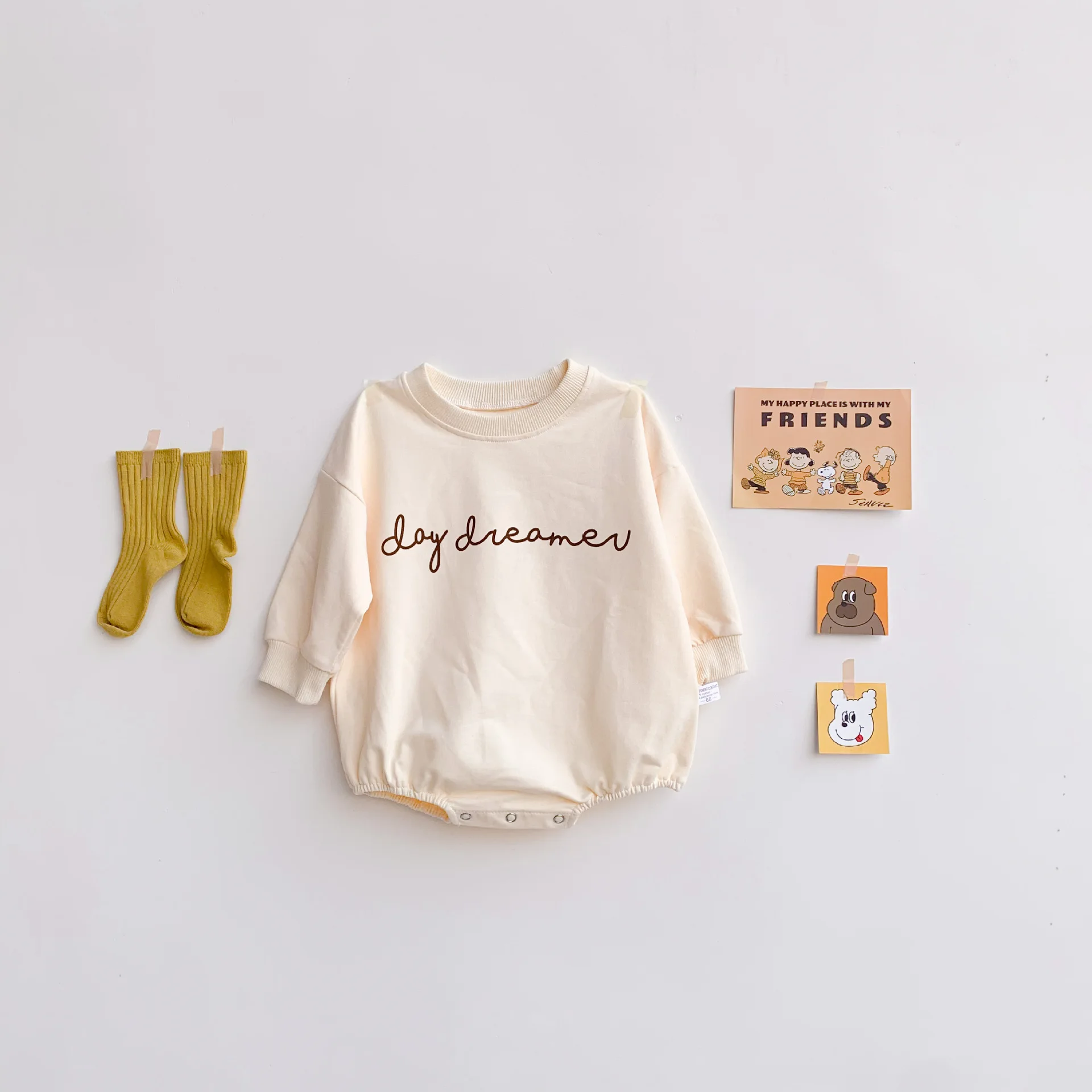 High quality Long Sleeve Fall Winter 100% Cotton Baby Rompers Printed New born Baby Bodysuit Infant Clothes