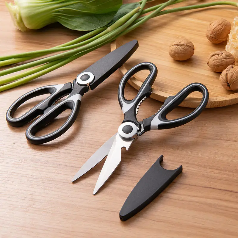 High Quality Fast Delivery Stainless Steel Kitchen Scissors Soft Grip Handle With Sheath