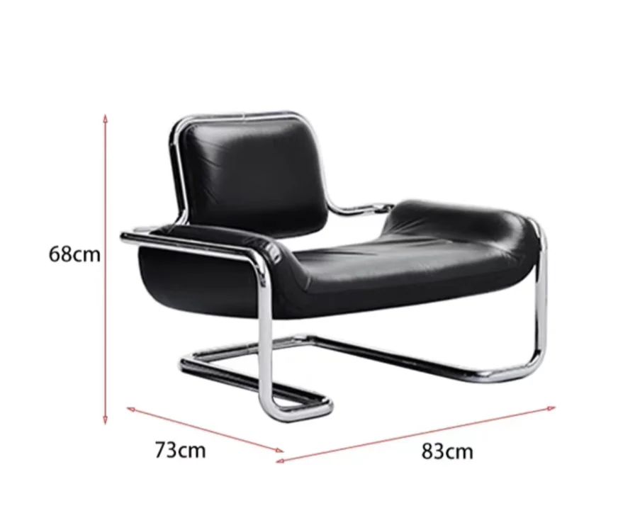 Nordic designer stainless steel convex balconies lounge chair personality back sofa chair living room private home model room