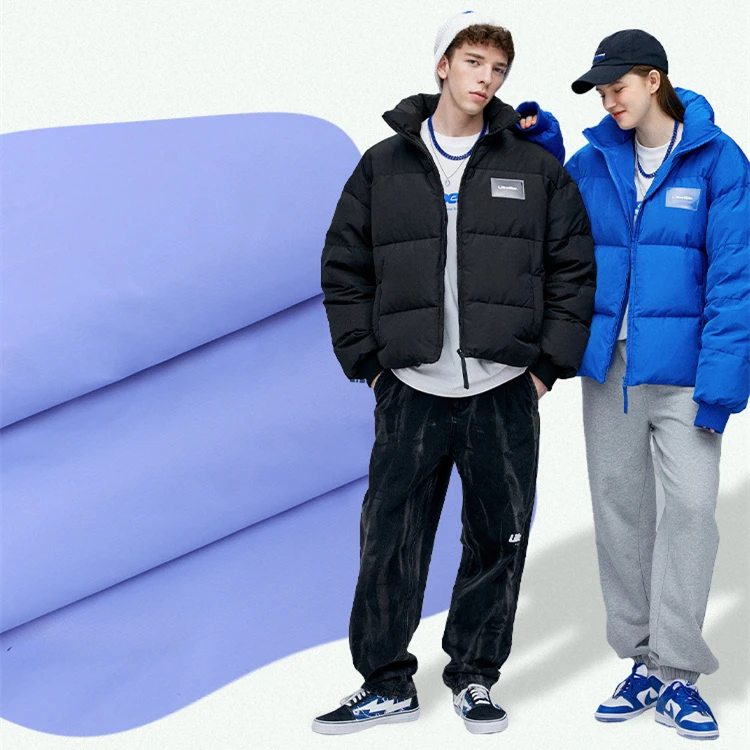 Wholesale 380T Nylon Taffeta Down-Proof Calender Down Jacket Fabric