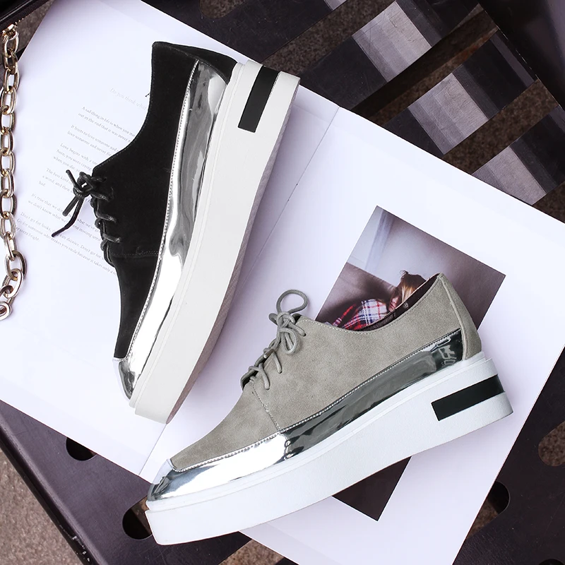 
Woman Sneakers Breathable Thick Sole Lace-up Summer Casual Lady Shoes 