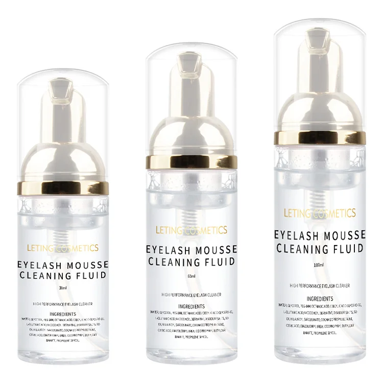 Foaming cleanser eyelash cleanser concentrate organic clear eyelash cleanser foam