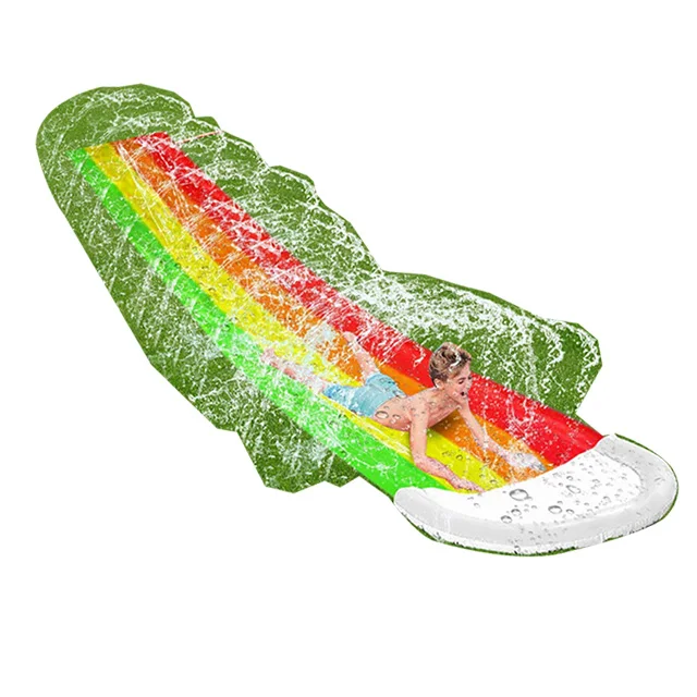 Water Toys Adults Kids Sprinkler Splash Plastic Rainbow Kids Inflatable Water Slide