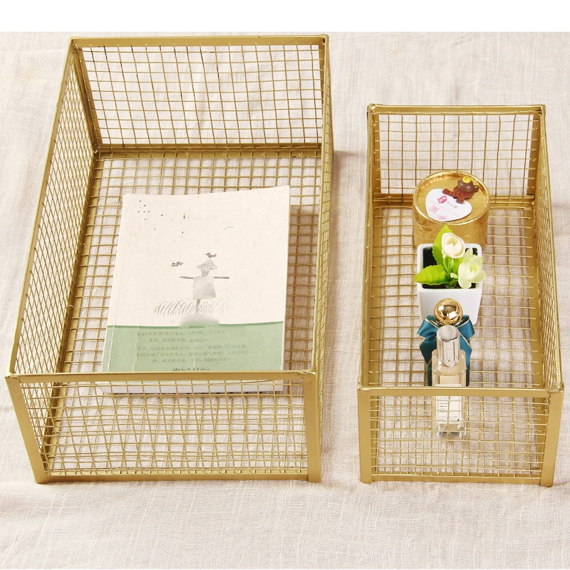 Grid Wall Hanging Basket Metal Shelf Living Room Storage Wholesale Iron Storage Holders & Racks Multifunction Single Square 6~10