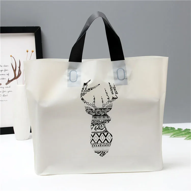 Hot Selling Custom Logo Black Size Waterproof Bags For Shopping Fold Shopping Bag Plastic Shopping Bag