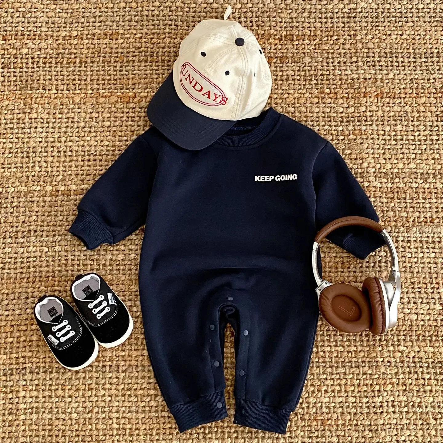 Autumn And Winter Clothing For Infants One-Piece Sweatshirt For Boys Letter Print Hoodies Baby Clothes Boys 0-3 Month