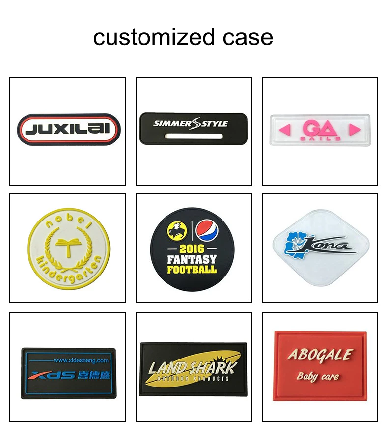 
High Quality Garment Custom rubber clothing label 3D Pvc Patch Clothing Rubber Patch Garment Badge 